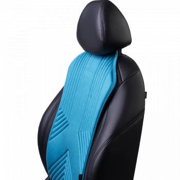 2 579 р. Накидка на сиденье (1 место Афины) ЛЮКС ст ВАН ВЭЙ Lord Autofashion   (бирюзовый, строчка темно-бирюзовая)  с доставкой в г. Кемерово. Увеличить фотографию 6