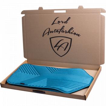 2 579 р. Накидка на сиденье (1 место Афины) ЛЮКС ст ВАН ВЭЙ Lord Autofashion   (бирюзовый, строчка темно-бирюзовая)  с доставкой в г. Кемерово. Увеличить фотографию 7