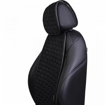 2 499 р. Накидка на сиденье (1 место Афины) МОНРО ст СОТА Lord Autofashion   (черный, строчка черная)  с доставкой в г. Кемерово. Увеличить фотографию 4