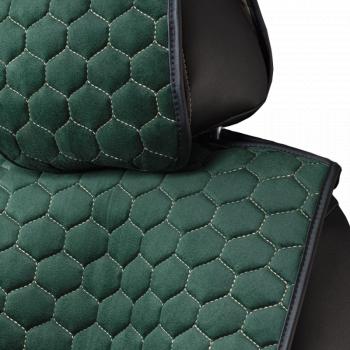 6 799 р. Накидка на сиденье (5 мест Афины) ТЕЙЛОР ст СОТА Lord Autofashion   (зеленый, строчка бежевая)  с доставкой в г. Кемерово. Увеличить фотографию 3
