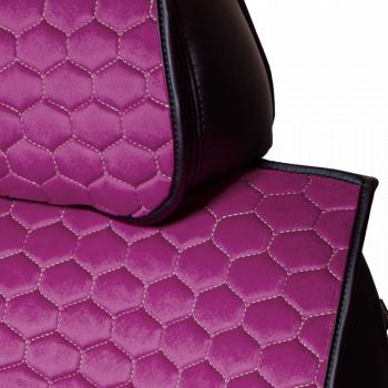 6 799 р. Накидка на сиденье (5 мест Афины) ТЕЙЛОР ст СОТА Lord Autofashion   (фуксия, строчка бежевая)  с доставкой в г. Кемерово. Увеличить фотографию 4