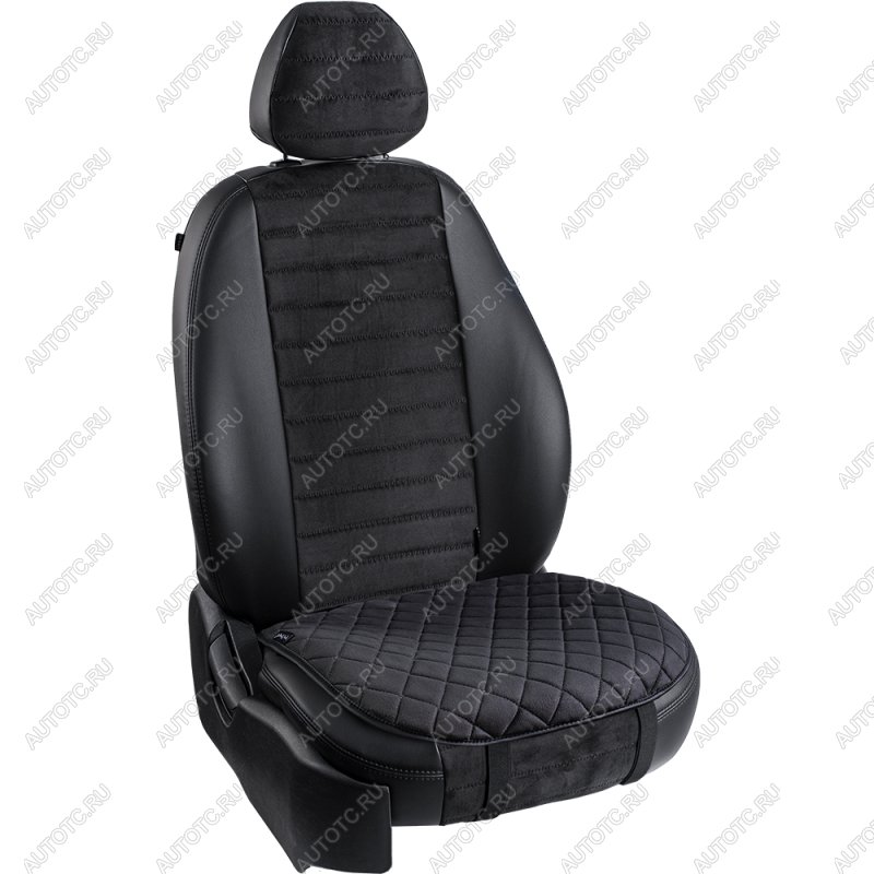 829 р. Подушка-комфорт ст РОМБ (Софа) Lord Autofashion   (серый, строчка серая)  с доставкой в г. Кемерово