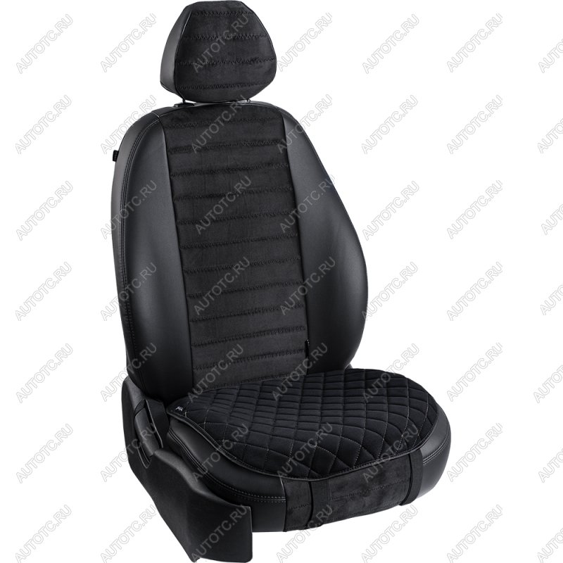 829 р. Подушка-комфорт ст РОМБ (Софа) Lord Autofashion Stels ATV 600 Y LEOPARD (2014-2017) (черный, строчка бежевая)  с доставкой в г. Кемерово