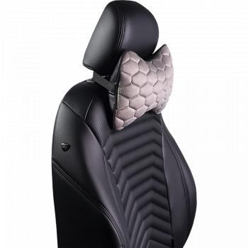 429 р. Подушка-косточка (Илана+Афины) КОСТОЧКА ст СОТА Lord Autofashion   (черный, серый, строчка серая)  с доставкой в г. Кемерово. Увеличить фотографию 2
