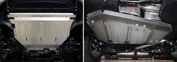 Защиты комплект (картер, бак) (V 1-4 2WD) ТСС Тюнинг Audi Q3 F3 (2018-2022) (алюминий 4 мм)