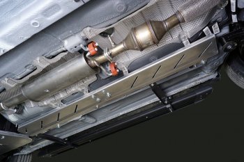 Защита топливной магистрали (2WD 1.5T)(2 шт) ТСС Тюнинг Москвич 3  DA21 (2022-2025) (алюминий 4 мм)