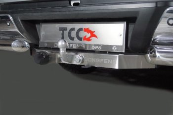 Фаркоп (тягово-сцепное устройство) ТСС Тюнинг Dong Feng DF6 (2022-2025) пикап (оцинкованный, крюк F, надпись DongFeng)