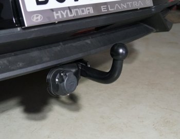 Фаркоп (тягово-сцепное устройство) TCC Тюнинг Hyundai Elantra  CN7 (2020-2023) (оцинкованный, шар A)