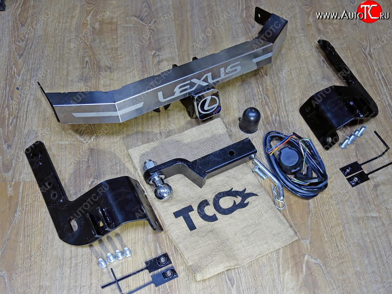 18 299 р. Фаркоп (тягово-сцепное устройство) (кроме F-Sport) TCC Тюнинг  Lexus LX450d  J200 - LX570  J200 (оцинкованный, шар E, надпись Lexus)  с доставкой в г. Кемерово