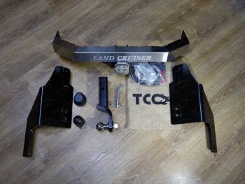 Фаркоп (тягово-сцепное устройство) (кроме EXECUTIVE) ТСС Тюнинг Toyota Land Cruiser  200 (2012-2021) 1-ый рестайлинг, 2-ой рестайлинг (надпись Land Cruiser, шар E)