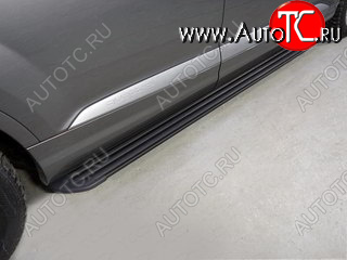 30 999 р. Пороги алюминиевые Slim Line  Audi Q7  4M (2015-2020) дорестайлинг (Черные)  с доставкой в г. Кемерово