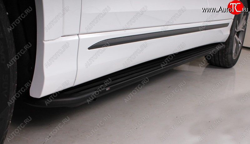 30 999 р. Пороги алюминиевые TCC Tюнинг Slim Line  Audi Q8  4MN (2018-2022) (черные)  с доставкой в г. Кемерово