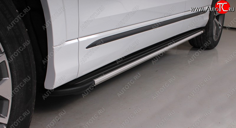 28 999 р. Пороги алюминиевые TCC Tюнинг Slim Line  Audi Q8  4MN (2018-2022) (серебро)  с доставкой в г. Кемерово