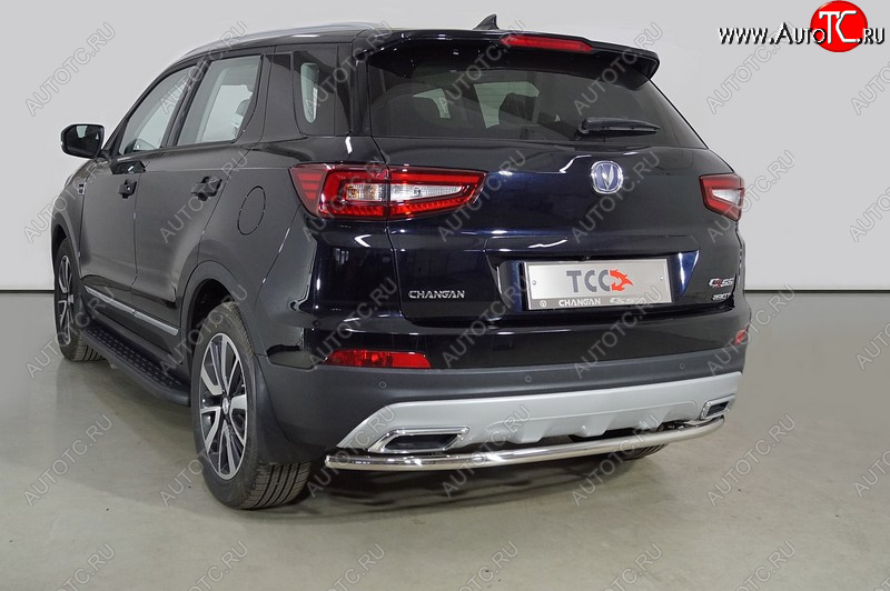 14 499 р. Защита задняя (нержавейка d42,4 мм), ТСС Тюнинг  Changan CS55 (2017-2025) дорестайлинг, рестайлинг  с доставкой в г. Кемерово