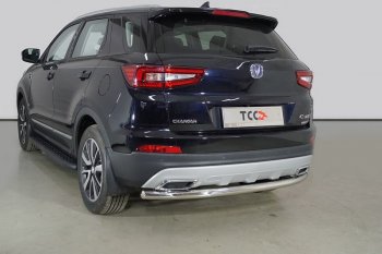 Защита задняя (нержавейка 60,3 мм), ТСС Тюнинг Changan CS55 (2017-2025) дорестайлинг, рестайлинг