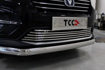 7 899 р. Декоративная вставка переднего бампера ТСС Тюнинг  Changan CS75 (2018-2022) 1-ый рестайлинг (d 16 мм)  с доставкой в г. Кемерово. Увеличить фотографию 1