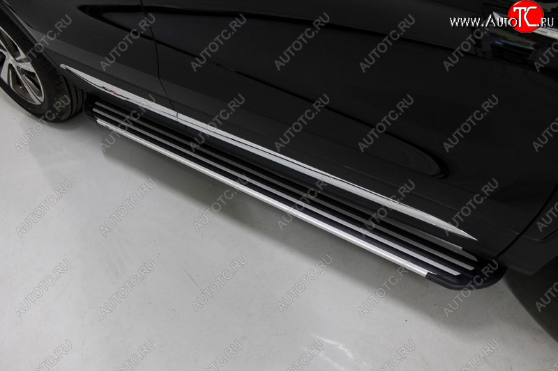 20 599 р. Пороги алюминиевые Slim Line ТСС Тюнинг  Changan CS75 (2018-2022) 1-ый рестайлинг (Silver)  с доставкой в г. Кемерово