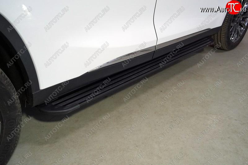 21 999 р. Пороги алюминиевые Slim Line ТСС Тюнинг  EXEED TXL (2020-2021)  дорестайлинг (Black)  с доставкой в г. Кемерово