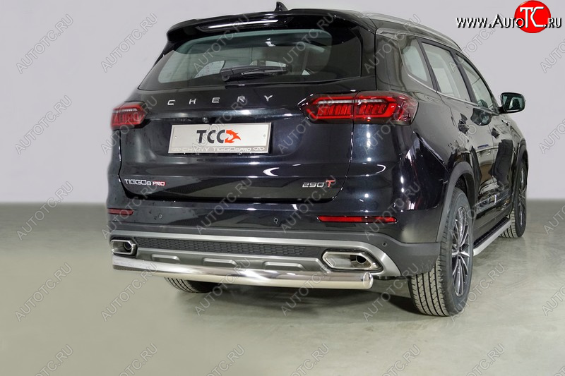 20 999 р. Защита заднего бампера (овальная, d75х42 мм) TCC  Chery Tiggo 8 PRO (2021-2025)  с доставкой в г. Кемерово