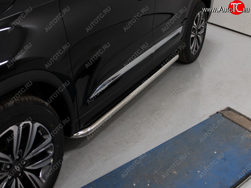 42 999 р. Пороги с площадкой 60,3 мм ТСС Тюнинг  Chery Tiggo 8  (T18) (2018-2025) дорестайлинг, рестайлинг (нержавейка)  с доставкой в г. Кемерово