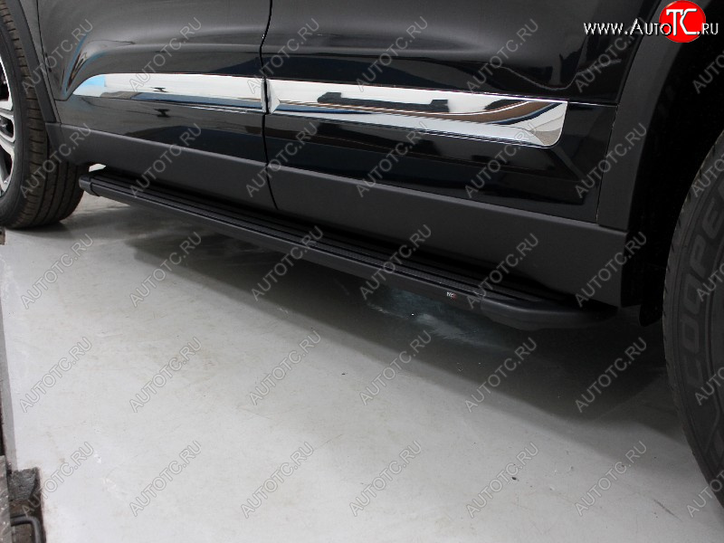 21 999 р. Пороги алюминиевые Slim Line ТСС Тюнинг  Chery Tiggo 8  (T18) (2018-2025) дорестайлинг, рестайлинг (Black)  с доставкой в г. Кемерово