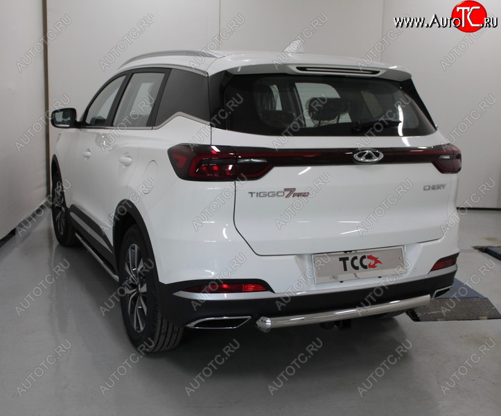17 649 р. Защита задняя (нержавейка 60,3 мм, 2WD), ТСС Тюнинг  Chery Tiggo 7 PRO (2019-2025)  с доставкой в г. Кемерово