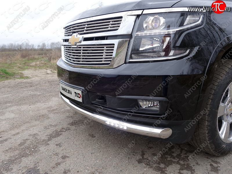 7 349 р. Декоративная вставка переднего бампера ТСС Тюнинг  Chevrolet Tahoe  K2UC (2014-2021) (d 12 мм)  с доставкой в г. Кемерово