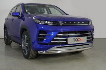 Защита переднего бампера нижняя d60,3 мм ТСС Тюнинг EXEED LX (2021-2025) 1-ый рестайлинг (нержавейка)