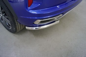 Защита заднего бампера (V-1.5L Turbo 2WD, уголки, d42,4 мм) TCC EXEED LX (2021-2025) 1-ый рестайлинг