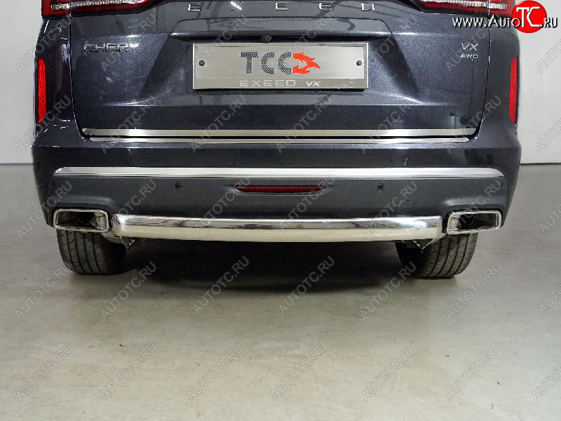 19 999 р. Защита заднего бампера (2.0L 4WD, овальная, d75х42 мм) TCC  EXEED VX (2020-2023) дорестайлинг  с доставкой в г. Кемерово