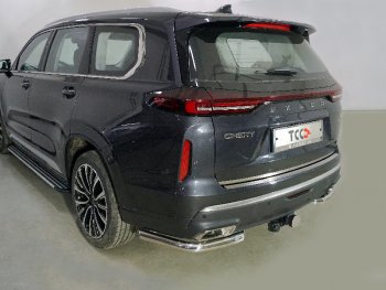 Защита заднего бампера (2.0L 4WD, уголки, d60,3 мм) TCC EXEED VX (2020-2023) дорестайлинг