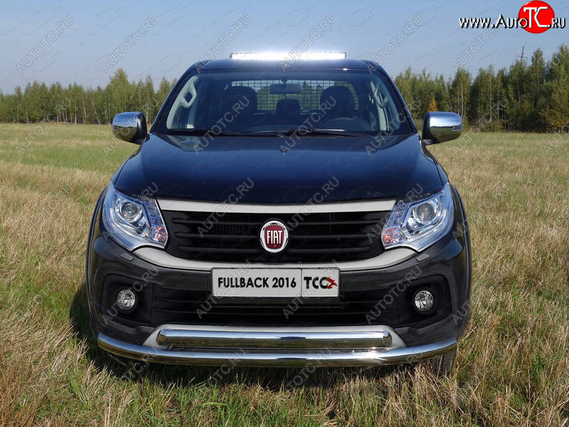 26 999 р. Защита передняя нижняя двойная 76,1*75 мм ТСС Тюнинг  Fiat Fullback (2016-2018) (нержавейка)  с доставкой в г. Кемерово