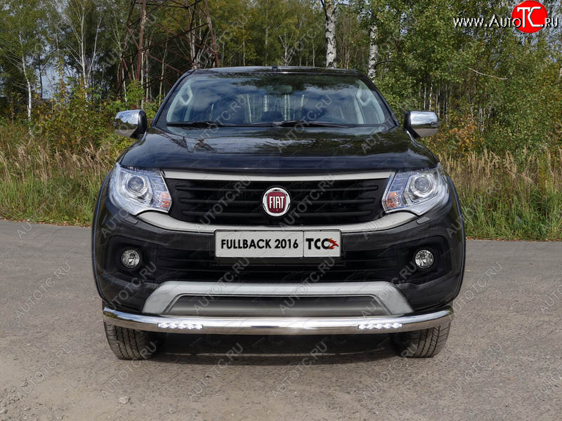 37 999 р. Защита переднего бампера нижняя с ДХО 76,1 мм ТСС Тюнинг  Fiat Fullback (2016-2018) (нержавейка)  с доставкой в г. Кемерово