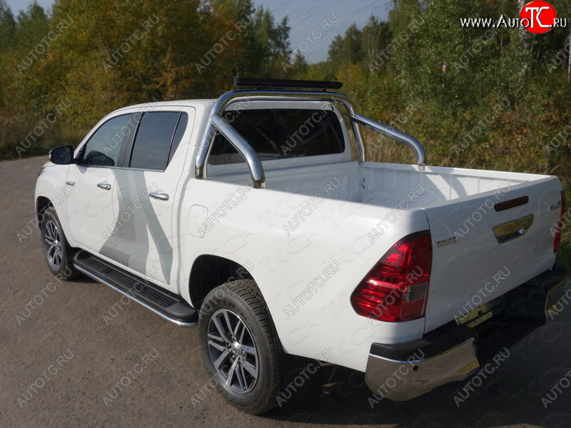 103 999 р. Защита кузова (для кузова) d 76,1 мм со светодиодной фарой ТСС Тюнинг  Fiat Fullback (2016-2018) (нержавейка)  с доставкой в г. Кемерово