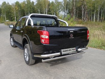 Защита кузова (для крышки) d71,6 мм ТСС Тюнинг Fiat Fullback (2016-2018) (нержавейка)