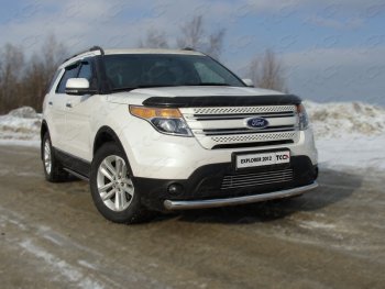 Защита переднего бампера нижняя 76,1 мм ТСС Тюнинг Ford Explorer  U502 (2010-2016) дорестайлинг (нержавейка)