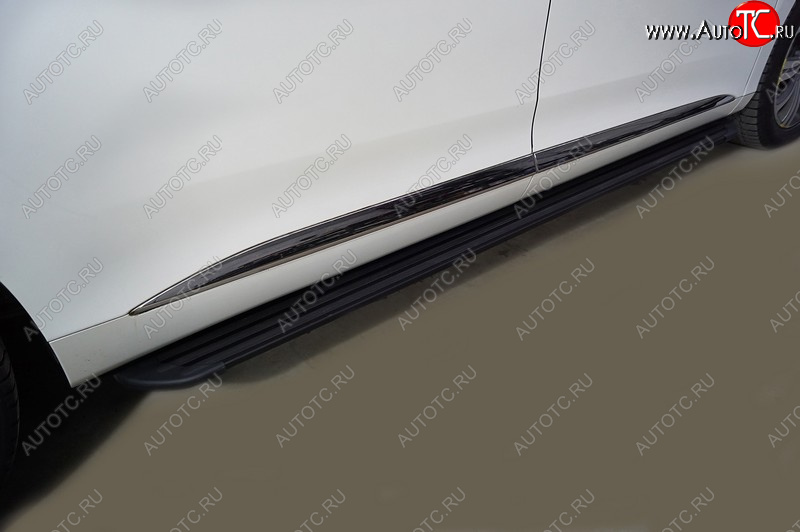 21 999 р. Пороги алюминиевые ТСС Тюнинг технику из списка применимости (Slim Line Black)  с доставкой в г. Кемерово