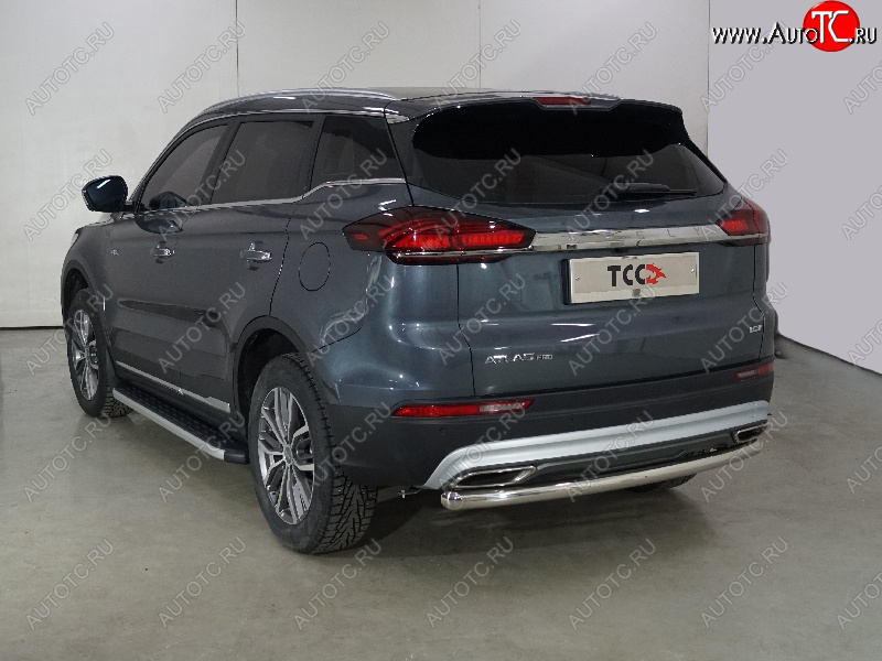17 099 р. Защита задняя (центральная 60,3 мм) ТСС Тюнинг  Geely Atlas Pro  NL3 (2019-2025)  с доставкой в г. Кемерово