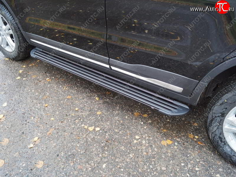 21 999 р. Пороги алюминиевые Slim Line ТСС Тюнинг  Geely Atlas  NL3 - Atlas Pro  NL3 (Black)  с доставкой в г. Кемерово