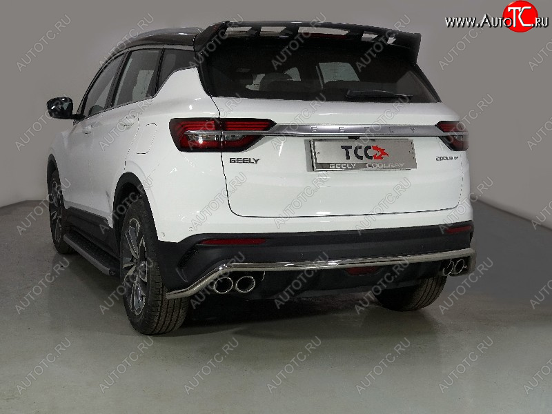 14 699 р. Защита задняя (нержавейка d42,4 мм), ТСС Тюнинг  Geely Coolray  SX11 (2018-2023) дорестайлинг  с доставкой в г. Кемерово