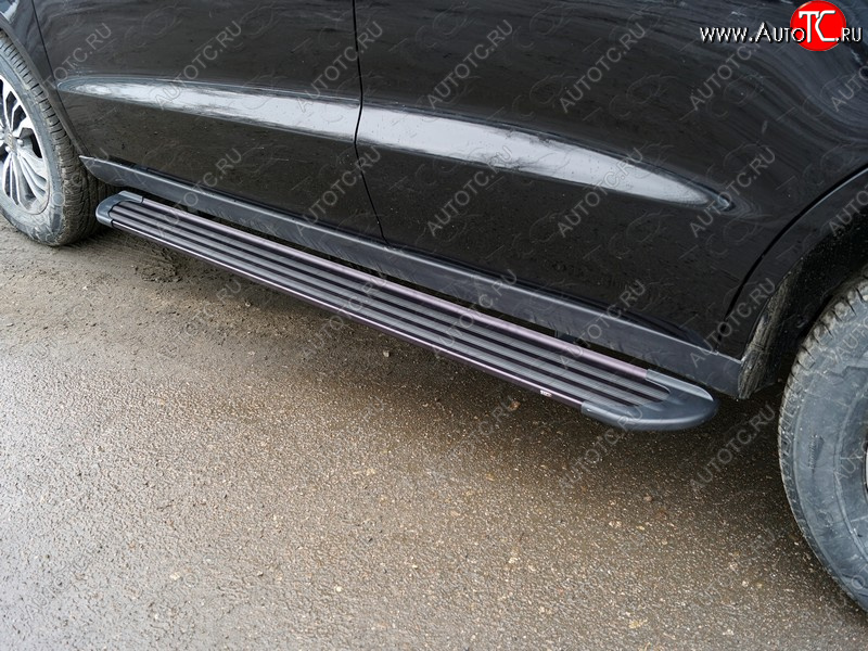 21 999 р. Пороги алюминиевые Slim Line ТСС Тюнинг  Geely Emgrand X7 (2015-2021) 1-ый рестайлинг, 2-ой рестайлинг (Black)  с доставкой в г. Кемерово