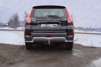 Защита заднего бампера (уголки, d42,4 мм) TCC Geely Emgrand X7 (2019-2021) 2-ой рестайлинг