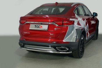 Защита задняя (нержавейка d42,4 мм), ТСС Тюнинг Geely Tugella  FY11,HPBA4 (2019-2025) дорестайлинг, рестайлинг