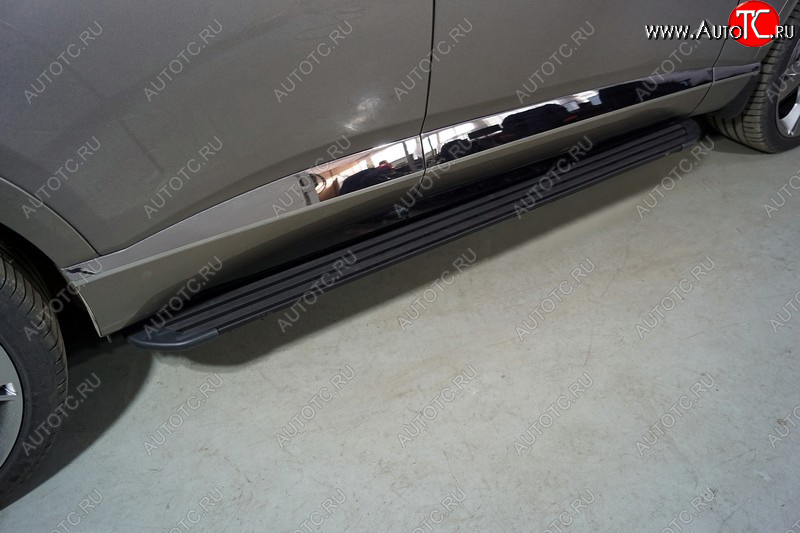 21 999 р. Пороги алюминиевые Slim Line ТСС Тюнинг  GENESIS GV80  JK1 (2020-2022) (Black)  с доставкой в г. Кемерово