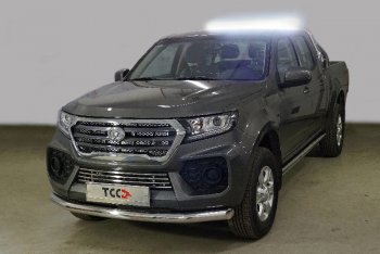 Защита переднего бампера нижняя d76,1 мм ТСС Тюнинг Great Wall Wingle 7 (2018-2023) пикап (нержавейка)