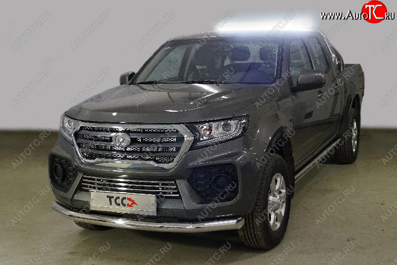 20 749 р. Защита переднего бампера нижняя d76,1 мм ТСС Тюнинг Great Wall Wingle 7 пикап (2018-2023) (нержавейка)  с доставкой в г. Кемерово