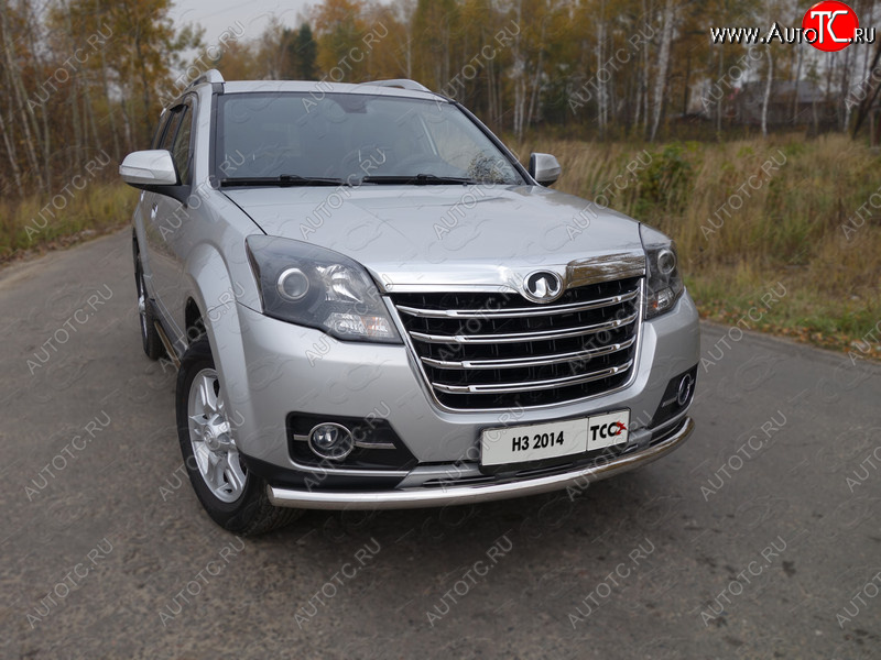15 999 р. Защита переднего бампера нижняя d60,3 мм ТСС Тюнинг  Great Wall Hover H3 (2014-2016)  рестайлинг (нержавейка)  с доставкой в г. Кемерово
