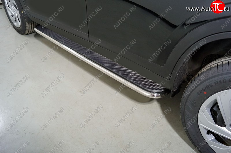 38 999 р. Пороги с площадкой 42,4 мм ТСС Тюнинг Haval Dargo (2022-2025) (нержавейка )  с доставкой в г. Кемерово