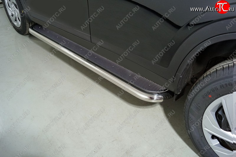 42 999 р. Пороги с площадкой 60,3 мм ТСС Тюнинг Haval Dargo (2022-2025) (нержавейка)  с доставкой в г. Кемерово
