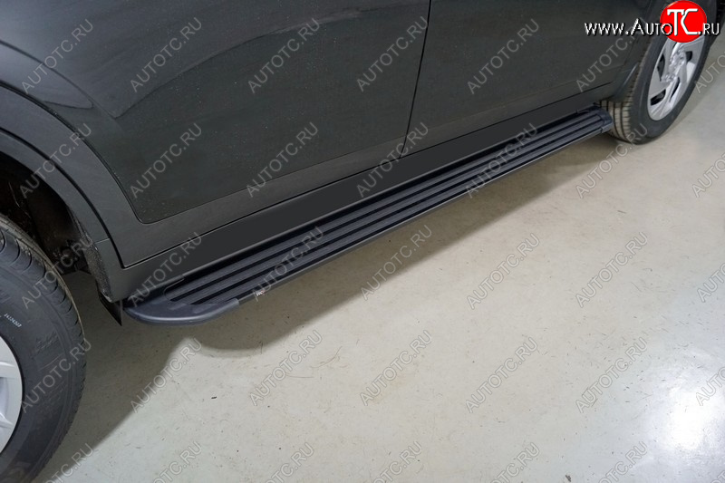 21 999 р. Пороги алюминиевые Slim Line ТСС Тюнинг  Haval Dargo (2022-2025) (Black)  с доставкой в г. Кемерово